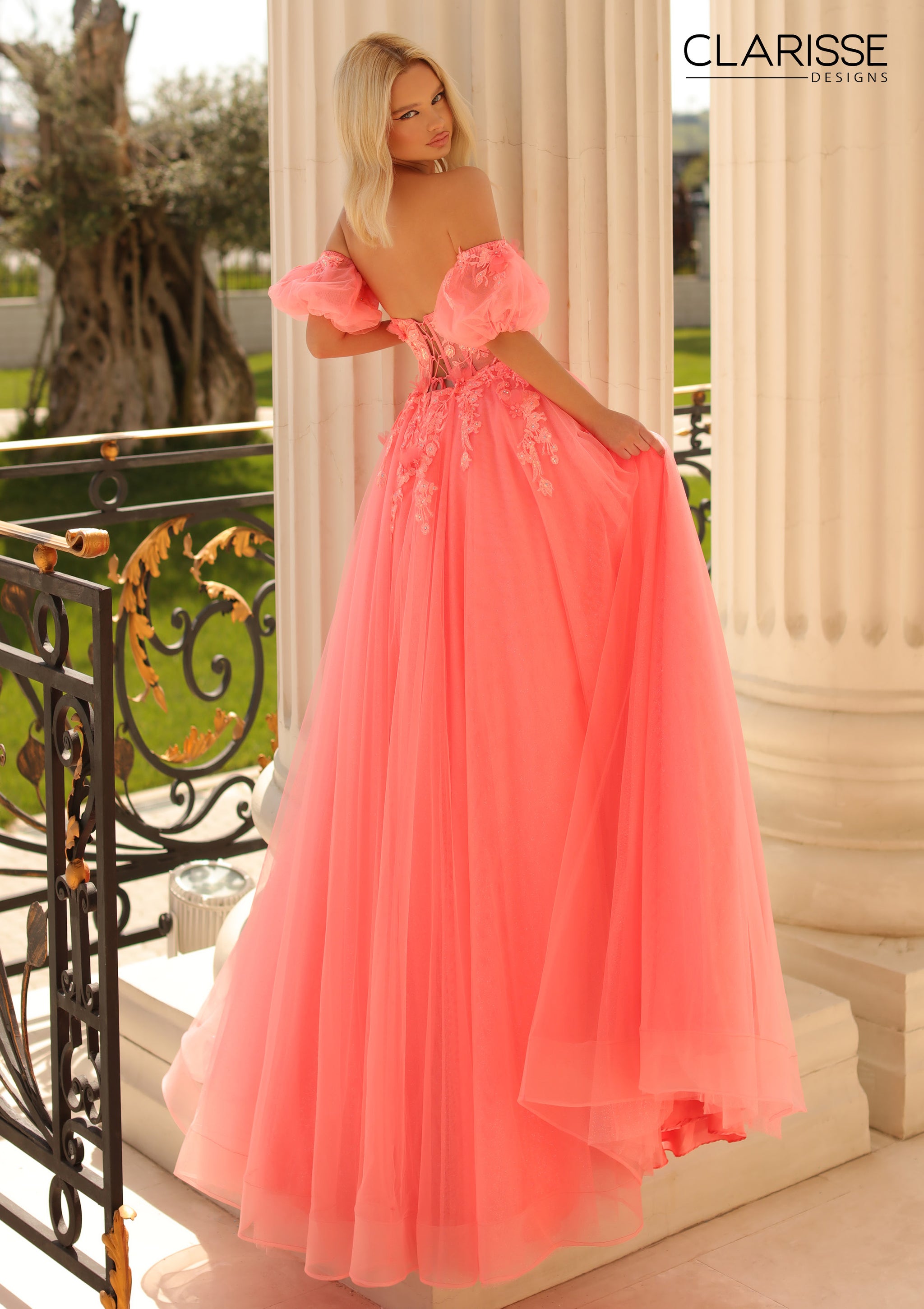Coral ball gown hotsell